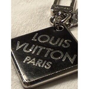 Preowned Louis Vuitton, Ebene Keychain Black, And Silver In Good Condition